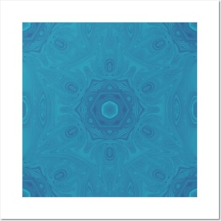 Sacred blue kaleidoscope Posters and Art